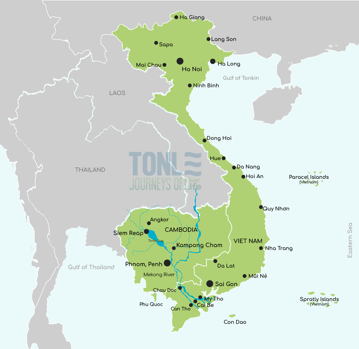 A private Unique Journeys across Cambodia & Vietnam - TONLE Journeys